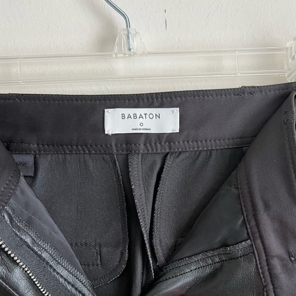 Aritzia Babaton Vegan Leather Black Adrian Bermuda Short Size 0 - Picture 8 of 9
